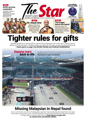 Cover of The Star Malaysia