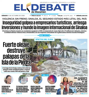 Cover of El Debate de Mazatlan