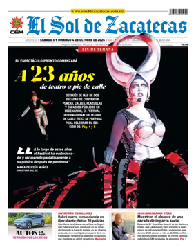 Cover of El Sol de Zacatecas