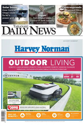 Cover of Taranaki Daily News
