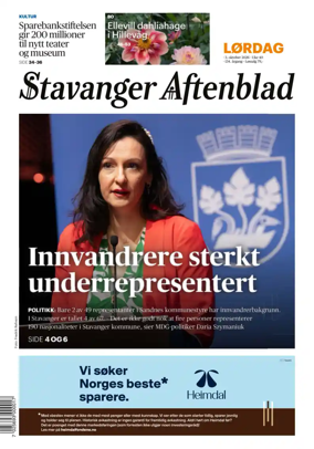 Cover of Stavanger Aftenblad