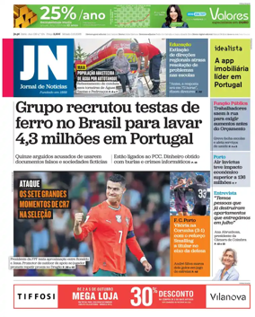 Cover of Jornal de Noticias