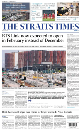 Cover of The Straits Times