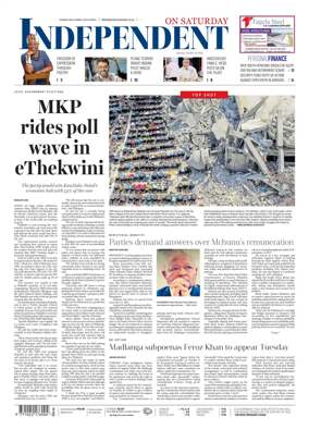 Cover of The Independent on Saturday