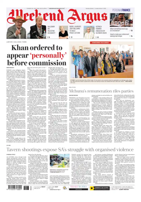 Cover of Weekend Argus (Saturday Edition)