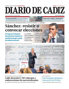 Cover of Diario de Cadiz