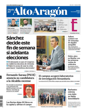 Cover of Diario del Alto Aragon
