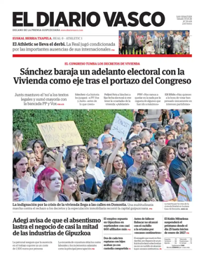 Cover of Diario Vasco (Tolosa-Goierri)