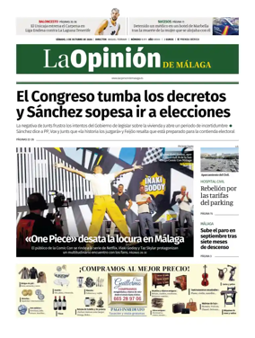 Cover of La Opinion de Malaga