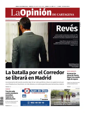 Cover of La Opinion de Murcia (Cartagena)