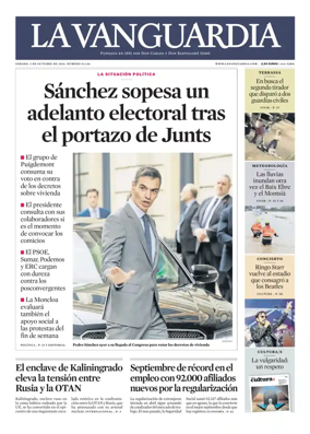 Cover of La Vanguardia