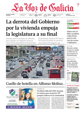 Cover of La Voz de Galicia (A Coruna)