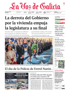 Cover of La Voz de Galicia (Ferrol)