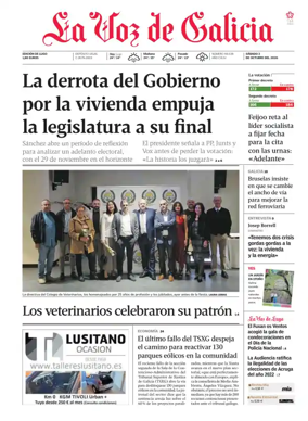 Cover of La Voz de Galicia (Lugo)