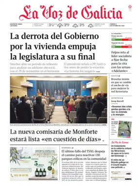 Cover of La Voz de Galicia (Monforte)