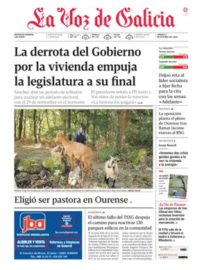 Cover of La Voz de Galicia (Ourense)
