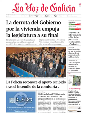 Cover of La Voz de Galicia (Santiago)