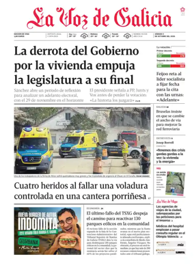 Cover of La Voz de Galicia (Vigo)