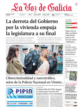 Cover of La Voz de Galicia (Viveiro)