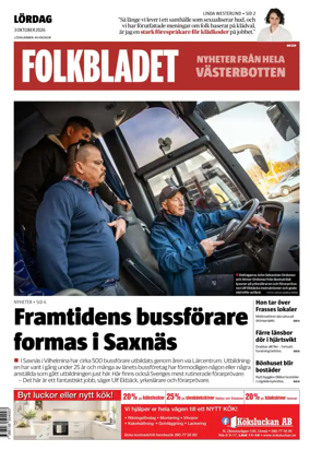 Cover of Folkbladet Vasterbotten