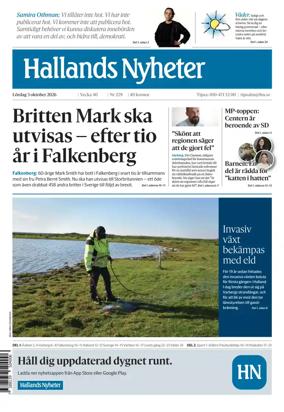 Cover of Hallands Nyheter