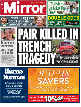 Cover of Daily Mirror (Northern Ireland)