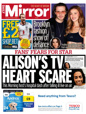 Cover of Daily Mirror
