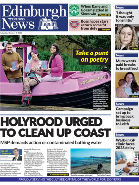 Cover of Edinburgh Evening News