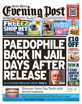 Cover of South Wales Evening Post