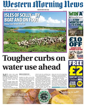 Cover of Western Morning News (Saturday)