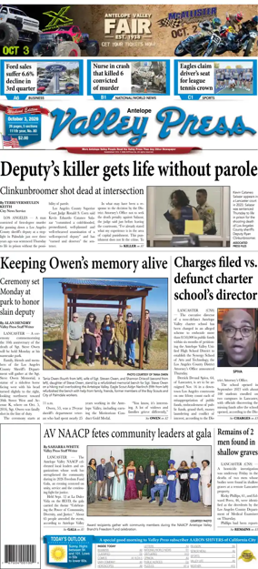 Cover of Antelope Valley Press