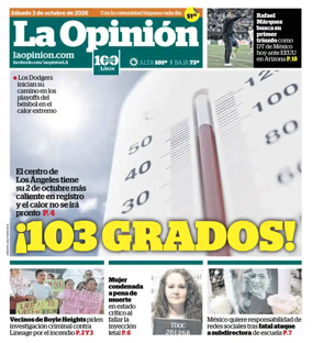 Cover of La Opinion