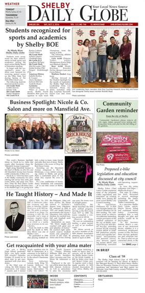 Cover of Shelby Daily Globe
