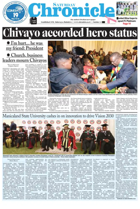 Cover of Chronicle (Zimbabwe)