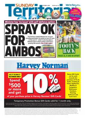 Cover of Sunday Territorian