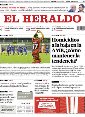 Cover of El Heraldo (Colombia)