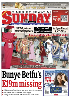 Cover of Times of Eswatini Sunday