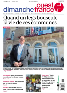 Cover of Dimanche Ouest France (Finistere)