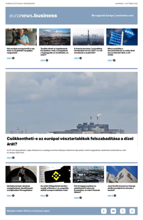 Cover of Euronews Business (Hungarian)