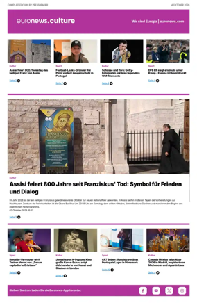 Cover of Euronews Culture and Sport (German)