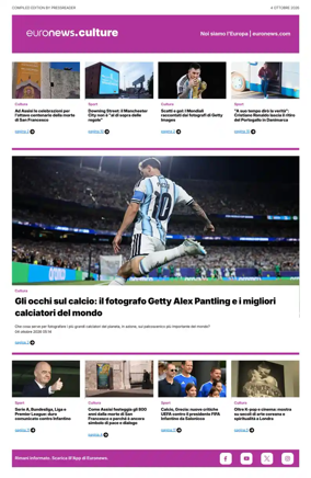 Cover of Euronews Culture and Sport (Italian)