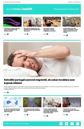 Cover of Euronews Health (Hungarian)