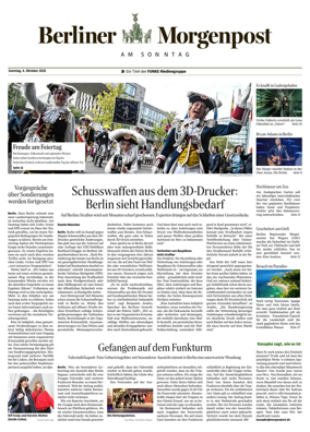 Cover of Berliner Morgenpost am Sonntag
