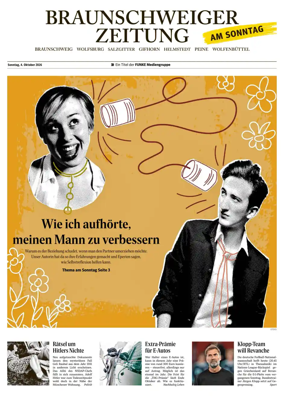 Cover of Braunschweiger Zeitung am Sonntag