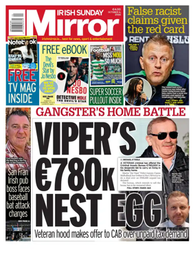 Cover of Irish Sunday Mirror