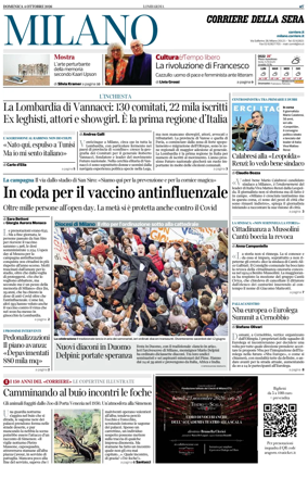 Cover of Corriere della Sera (Milano)