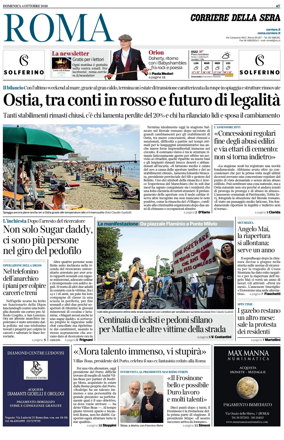 Cover of Corriere della Sera (Roma)