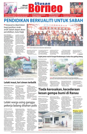 Cover of Utusan Borneo (Sabah)