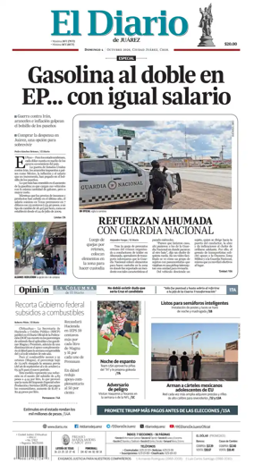 Cover of El Diario de Juarez