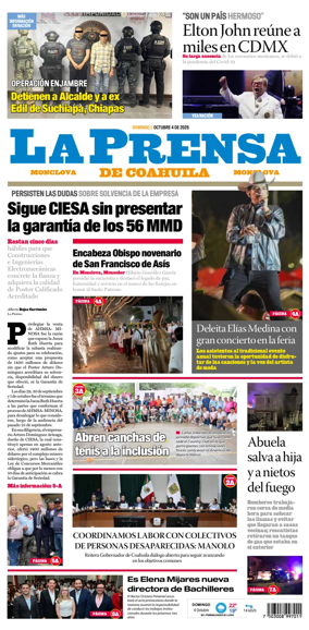 Cover of La Prensa de Coahuila